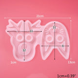 1 Pc Crystal Epoxy Resin Mold Keychain Pendant Silicone Mould