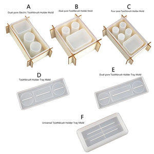 Electric Toothbrush Razor Holder Resin Mold Bathroom Organizer