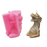 Dragon Head 3D Candle Soap Mould DIY Gypsum Mold for Decorations
