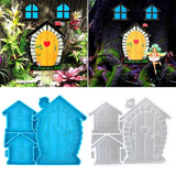 Fairy Door Silicone Mold Gnome Home 3D Window DIY Crystal Epoxy Resin Mould