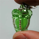 Natural Stone Pendant Keychain Pink Crystal Key Chains Jewelry Gift