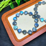 Grey Moonstone Labradorite Heart Bracelet Crystal Reiki Healing