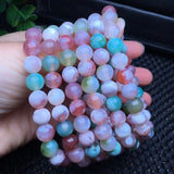 1 Pc Fengbaowu Agate Bracelet Round Beads Crystal Reiki Healing Stone Jewelry