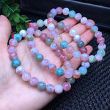 1 Pc Fengbaowu Agate Bracelet Round Beads Crystal Reiki Healing Stone Jewelry