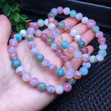 1 Pc Fengbaowu Agate Bracelet Round Beads Crystal Reiki Healing Stone Jewelry