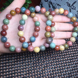 Alashan Agate Bracelet Round Beads Crystal Reiki Healing Stone Jewelry Gift