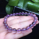 Amethyst Bracelet Round Bead Crystal Reiki Healing Stone Jewelry Gift