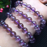 Amethyst Bracelet Round Bead Crystal Reiki Healing Stone Jewelry Gift