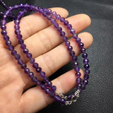 Natural Amethyst Chain Bracelet Reiki Healing Stone 925 Sterling Silver Jewelry