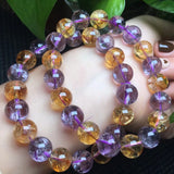 Natural Amethyst Citrine Azeztulite Bracelet Crystal Healing Stone