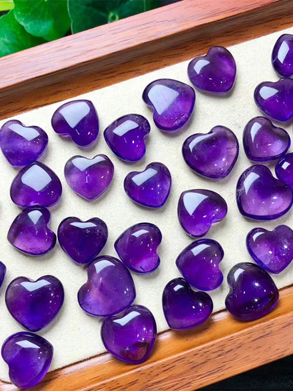 1 Pc Amethyst Heart Crystal for Jewelry Making