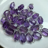 Natural Amethyst Pendant 925 Sterling Silver Reiki Healing Stone Crystal