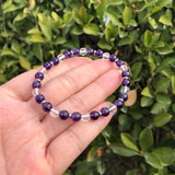 Natural Amethyst Rock Quartz Bracelet 6mm Crystal Healing Stone