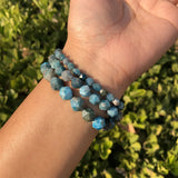 Natural Apatite Bracelet Diamond Beads Crystal Healing Stone