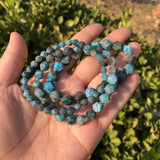 Natural Apatite Bracelet Diamond Beads Crystal Healing Stone