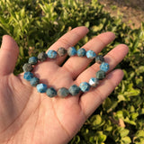 Natural Apatite Bracelet Diamond Beads Crystal Healing Stone
