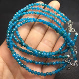 Natural Apatite Chain Bracelet Reiki Healing Stone 925 Sterling Silver Jewelry