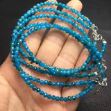 Natural Apatite Chain Bracelet Reiki Healing Stone 925 Sterling Silver Jewelry