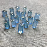 Aquamarine Hexagonal Prism Pendant 925 Sterling Silver Crystal