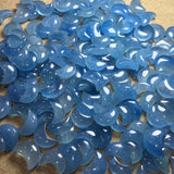 Natural Aquamarine Moon DIY Pendant Quartz Healing Stone