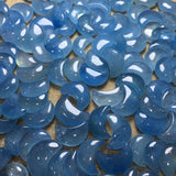 Natural Aquamarine Moon DIY Pendant Quartz Healing Stone