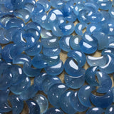 Natural Aquamarine Moon DIY Pendant Quartz Healing Stone