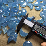 Natural Aquamarine Moon DIY Pendant Quartz Healing Stone