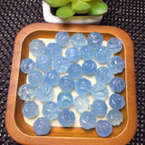 Natural Aquamarine Fox Jewelry Making Reiki Healing Stone Gift DIY