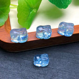 1 Pc Aquamarine Rabbit Jewelry Making Pendant Bracelet Earring DIY Accessories