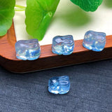 1 Pc Aquamarine Rabbit Jewelry Making Pendant Bracelet Earring DIY Accessories