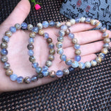 Natural Argentina Agate Bracelet Round Bead Crystal Reiki Healing Stone Jewelry