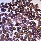 Fengbaowu Natural Aurora Purple Quartz Rutilated Water Drop Pendant