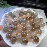 Fengbaowu 7 Sphere Ball Bead Natural Stone Pendant Bracelet Crystal Healing