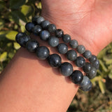 Natural Moonstone Labradorite Bracelet Crystal Healing Stone Women Jewelry