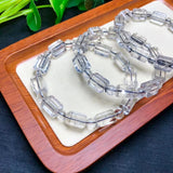Fengbaowu Natural Rutilated Quartz Bracelet Crystal Reiki Healing Stone