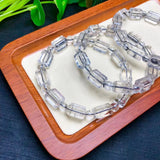 Fengbaowu Natural Rutilated Quartz Bracelet Crystal Reiki Healing Stone