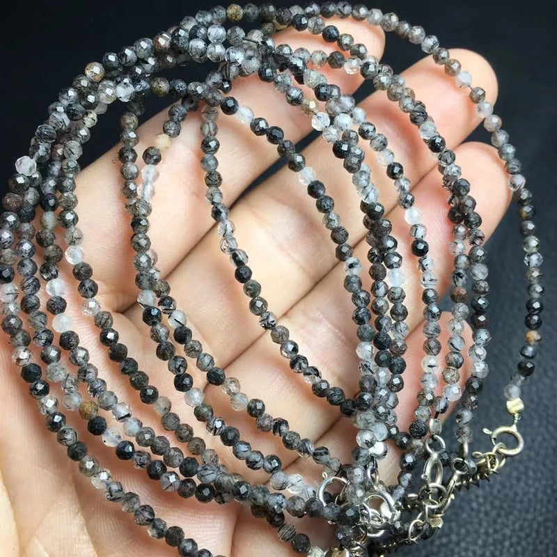 Rutilated Quartz Chain Bracelet 925 Sterling Silver Jewelry Gift
