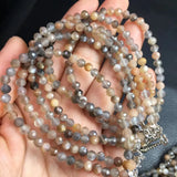Fengbaowu Natural Skeletal Crystal Bracelet 925 Silver Healing Stone