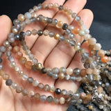 Fengbaowu Natural Skeletal Crystal Bracelet 925 Silver Healing Stone
