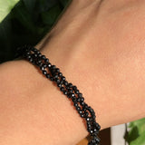 Natural Spinel Chain Bracelet Round Faceted Beads Crystal Reiki Healing Stone
