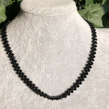 Fengbaowu Spinel Necklace Round Faceted Beads Reiki Healing Stone