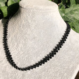 Fengbaowu Spinel Necklace Round Faceted Beads Reiki Healing Stone