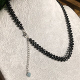 Fengbaowu Spinel Necklace Round Faceted Beads Reiki Healing Stone