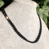 Fengbaowu Spinel Necklace Round Faceted Beads Reiki Healing Stone