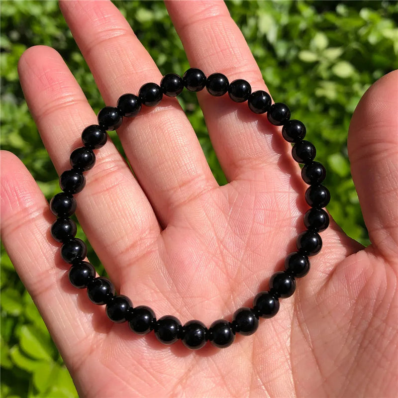 1 Pc Fengbaowu Tourmaline Bracelet Crystal Quartz Healing Stone Men Women