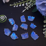 Fengbaowu Natural Moonstone Butterfly Pendant Crystal Healing Stone Jewelry Gift