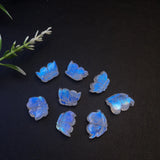 Fengbaowu Natural Moonstone Butterfly Pendant Crystal Healing Stone Jewelry Gift