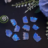 Fengbaowu Natural Moonstone Butterfly Pendant Crystal Healing Stone Jewelry Gift