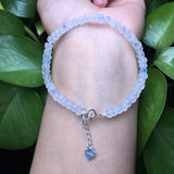 Moonstone Faceted Bead Chain Bracelet Crystal Healing Stone