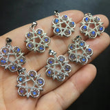 Moonstone Labradorite Star Pendant 925 Sterling Silver Jewelry